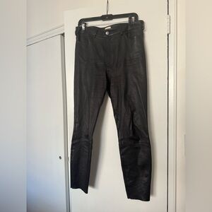 Alice + Olivia Black Leather Pants